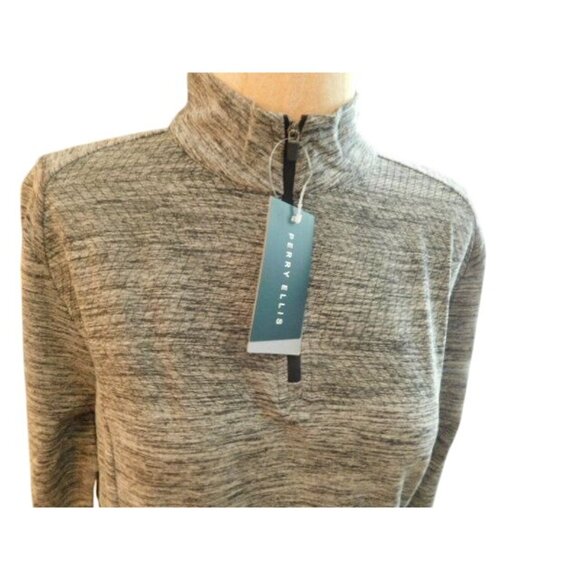 Perry Ellis Size M Medium Partial Zip Activewear Pullover Top Golf Tennis NWT - Picture 2 of 3